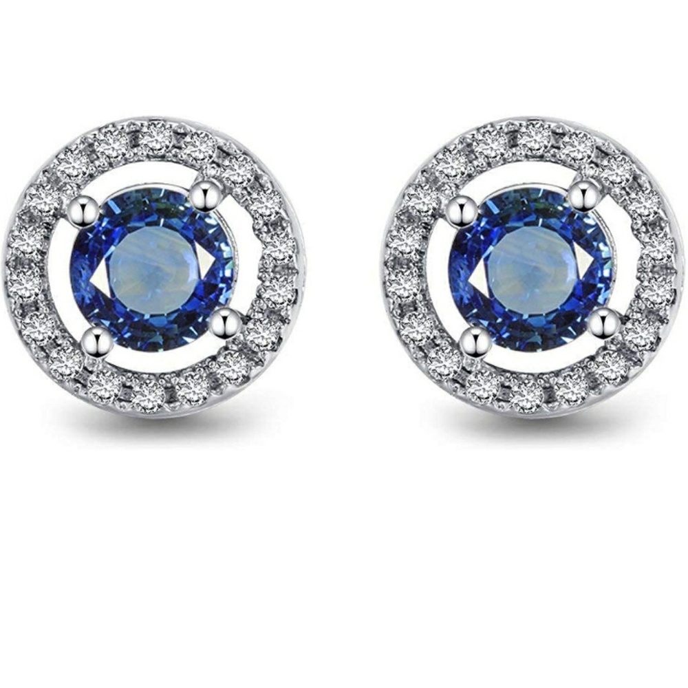 Faux Sapphire Earrings